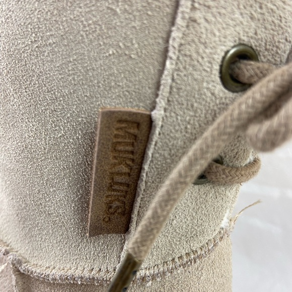 New Womens MUK LUKS Flexi Hoboken Tan Suede Memory Foam Ankle Boots Sz 7 WPL6134 - Picture 6 of 10